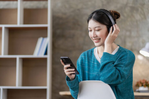 Women watching phone